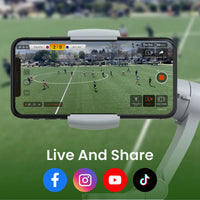 XbotGo AI gimbal live and share features