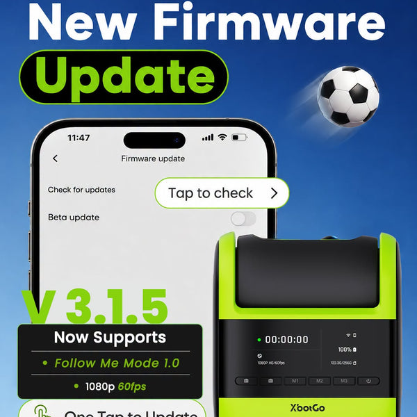 XbotGo Falcon Firmware v3.1.5: 1080p/60fps und Follow-Me-Modus