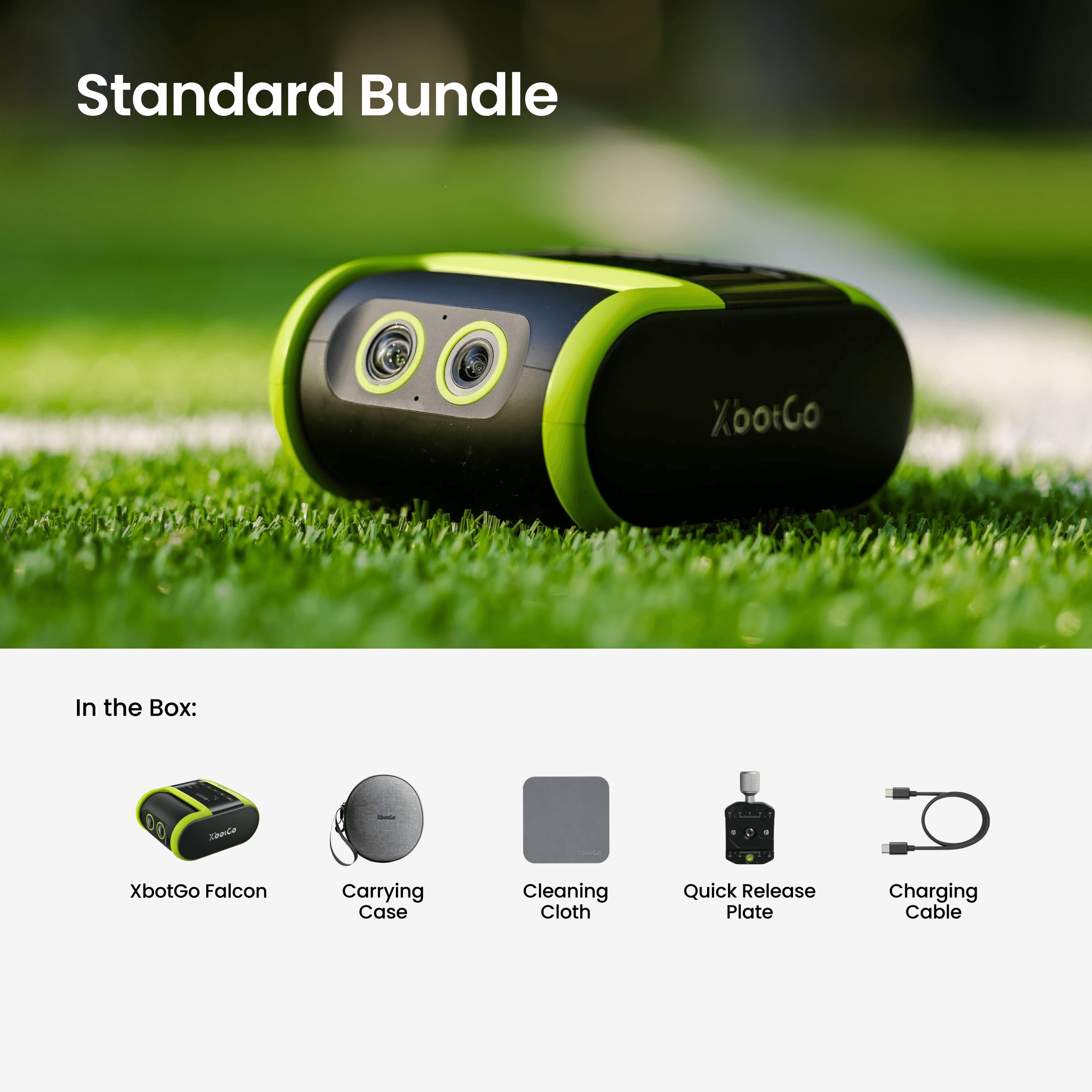 XbotGo Falcon Fotocamera Sportiva 4K AI, Colore Verde, Per Azione E Sport