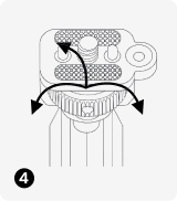 Adjust the magic arm and ball head, level with the bubble level, then tighten