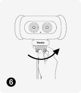 Tighten the knob counterclockwise
