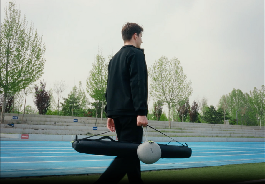 Falcon recording a sports field