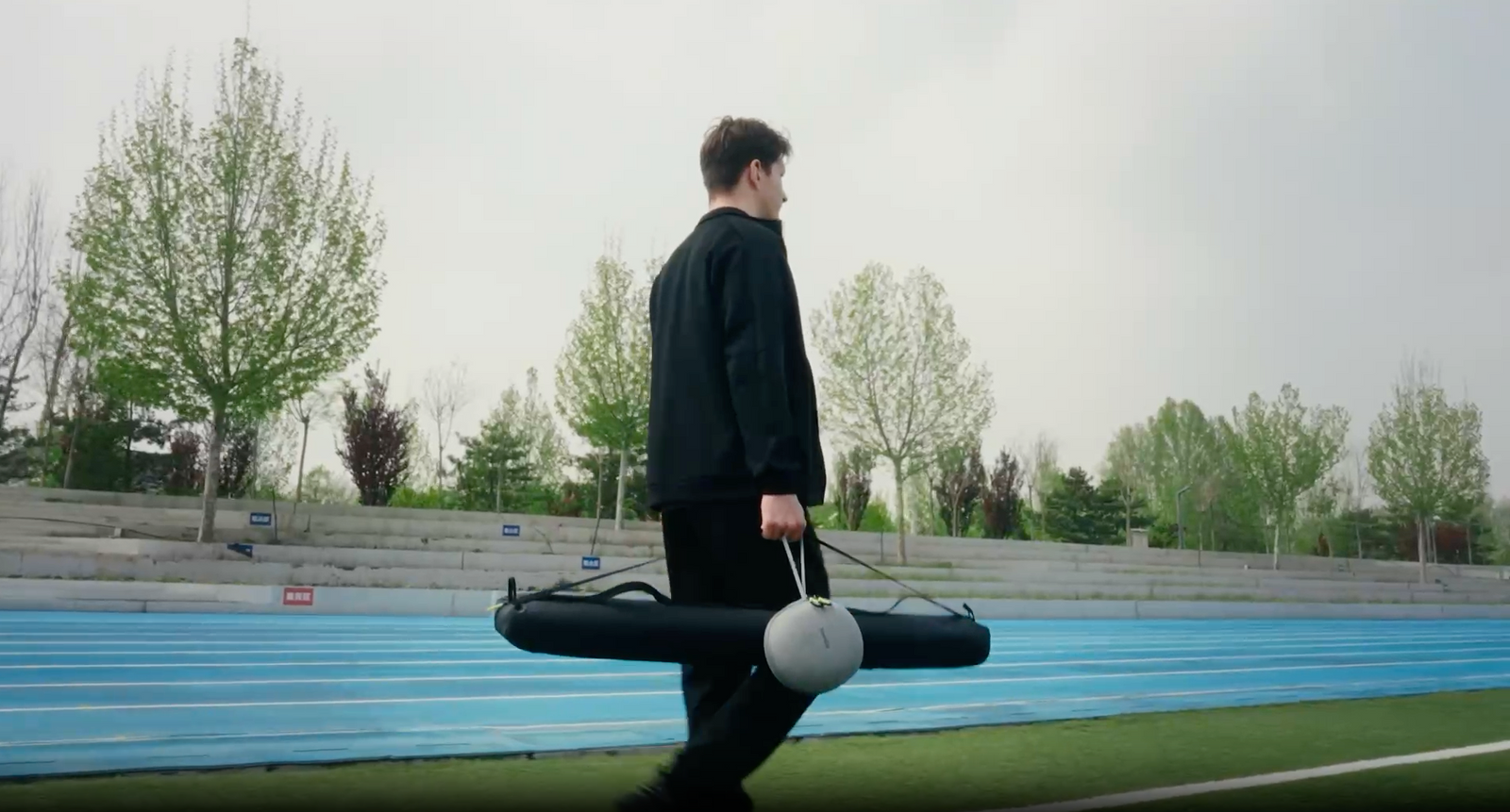 Falcon recording a sports field