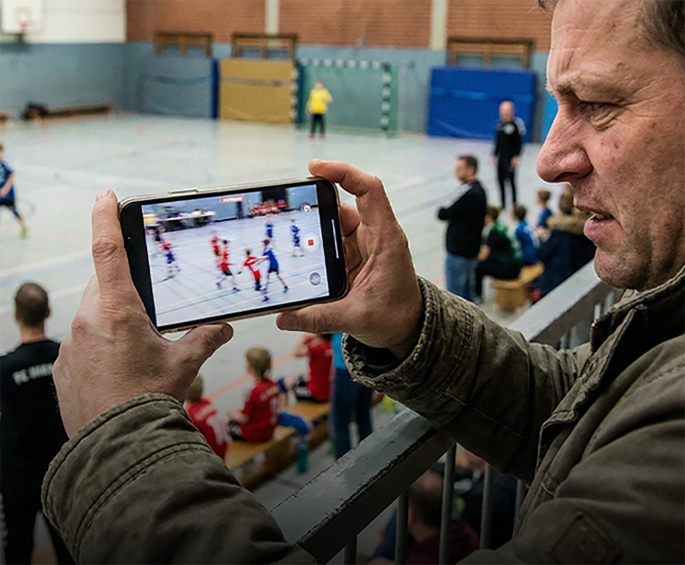 Handball <br>moves faster than a human hand.