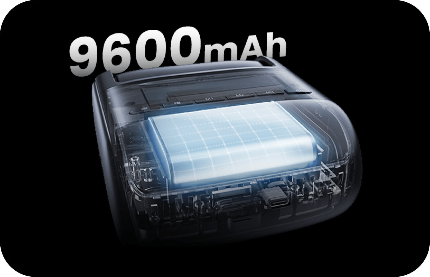 9600mAh battery